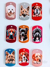 Medagliette collare personalizzate cani Natale 