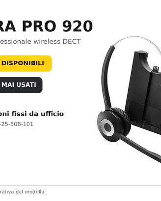 2 cuffie professionali wireless Jabra PRO 92