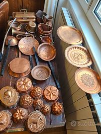 collezione oggetti rame