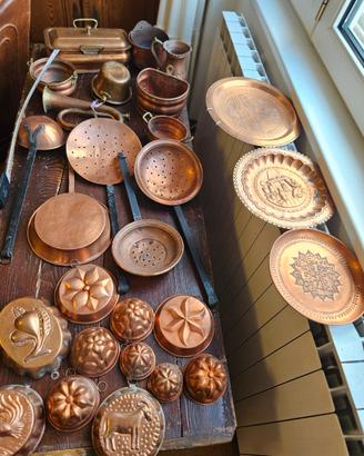 collezione oggetti rame