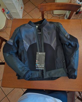 Giacca pelle moto Revit MANTIS 2 H2O black