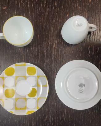 Set 10 tazzine caffè e 10 piattini ceramica Apilco