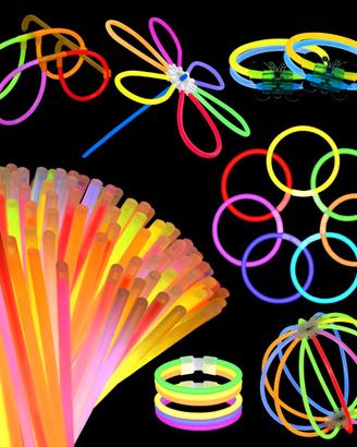 NUOVO-Braccialetti Luminosi Fluorescenti 90 Pezzi