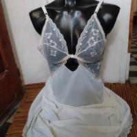 Babydoll vintage anni 60/70 con allacciatura davan