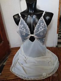 Babydoll vintage anni 60/70 con allacciatura davan