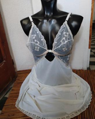 Babydoll vintage anni 60/70 con allacciatura davan