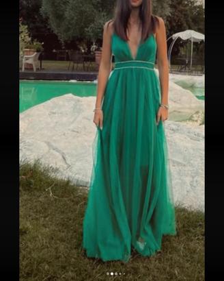 Abito da cerimonia verde elegante