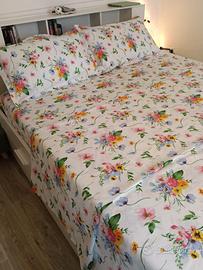 Lenzuolo matrimoniale in 4 pezzi hand made 