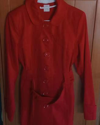 Spolverino trench rosso scuro Camaïeu 42