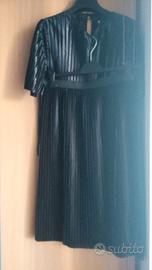 Completo maglia gonna donna pelle nero