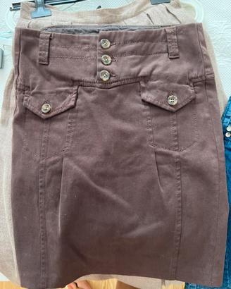 Gonna tipo jeans marrone