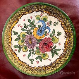 Piatto Decorativo in Ceramica Dipinta a Mano