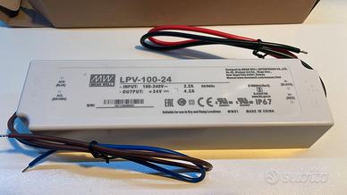 Alimentatore per LED 24V 100W Mean Well LPV-100-24