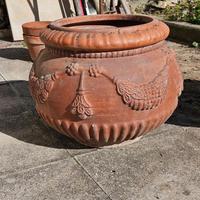 Vaso in terracotta decorato