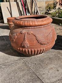 Vaso in terracotta decorato