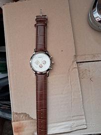 
orologio nuovo anni 80 uomo cinturino pelle 70 90