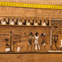 Autentico papiro egiziano antico dipinto a mano