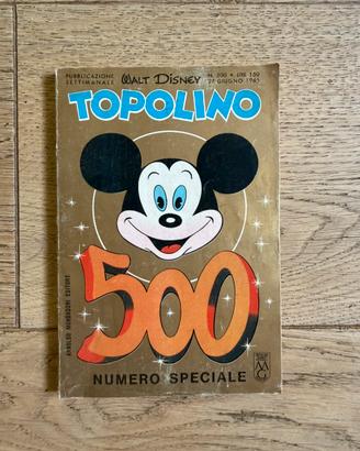 Topolino n. 500 con farfalla vera