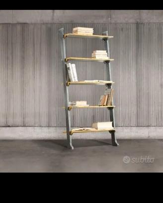 LIBRERIA SCAFFALE DIALMA BROWN SERIE INDUSTRIAL