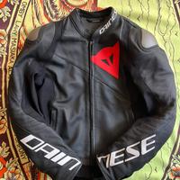 Giacca Dainese in Pelle BlackRed