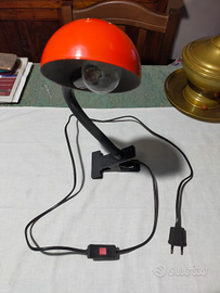 Lampada originale design anni 70 con pinza