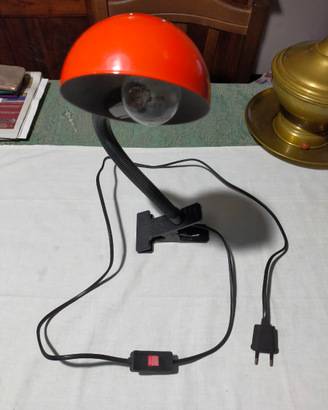 Lampada originale design anni 70 con pinza