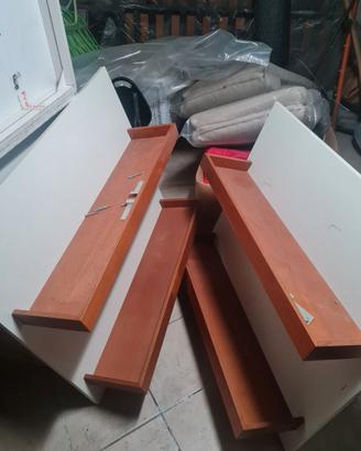 Mensole con pannello in legno