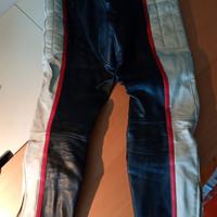 🔥 Pantaloni moto in pelle VINTAGE RACING – Tg. M