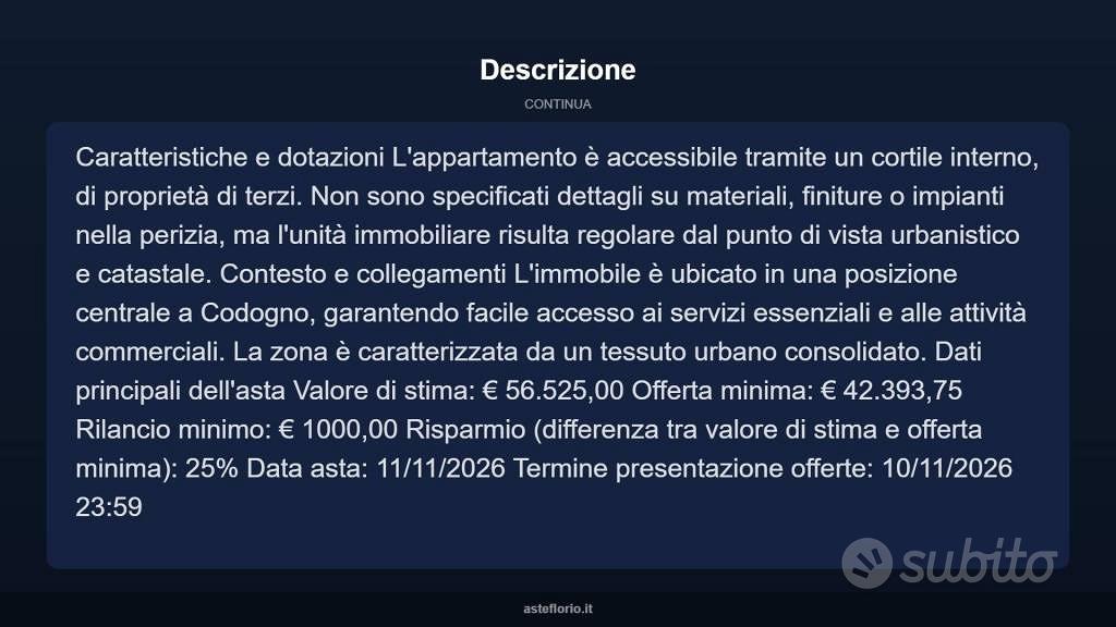 Appartamento – Codogno, Lodi - Altro