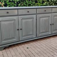 Madia in legno - Credenza Finitura Blu Polvere