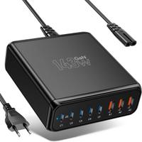 DKESMP K53 Caricatore 143W 8 USB, Carica Rapida