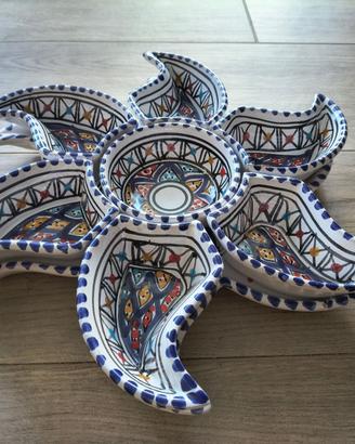 Set aperitivo e porta salse in ceramica