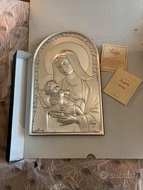 Quadro Madonna in argento