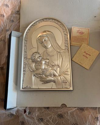 Quadro Madonna in argento
