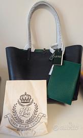 Borsa Ralph Lauren reversibile blu/verde – nuova