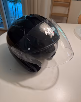 Casco Jet NOS NS 2 Nero Lucido