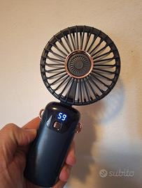 Mini ventilatore portatile 5 velocità display digi