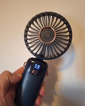 Mini ventilatore portatile 5 velocità display digi