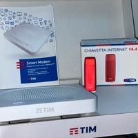 Smart Modem TIM sbloccato + Chiavetta TIM usb sim