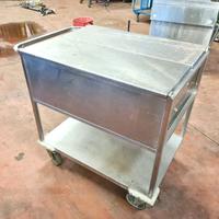 carrello inox per sbarazzo stoviglieria usato