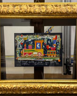 Quadro Serigrafia F. Musante il treno della sera