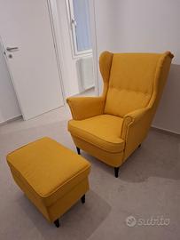 Poltrona Strandmon Ikea gialla