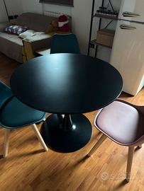 Tavolo rotondo nero 90 cm