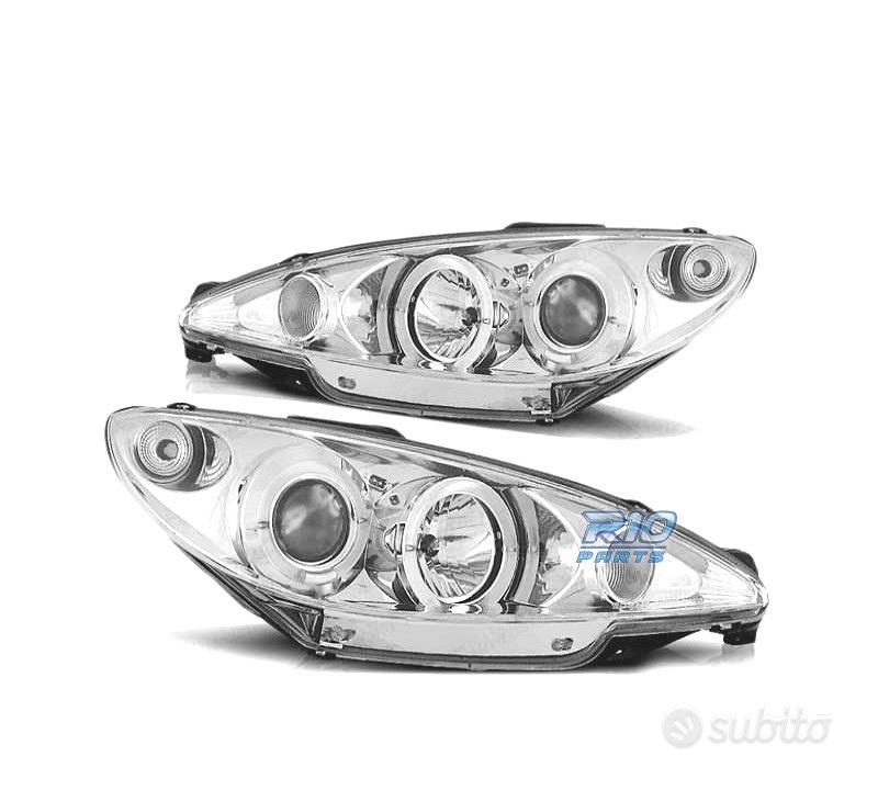 Subito - RICAMBI DIECI - FARI PEUGEOT 206 02- OCCHI ANGEL CROMATI 6K ...