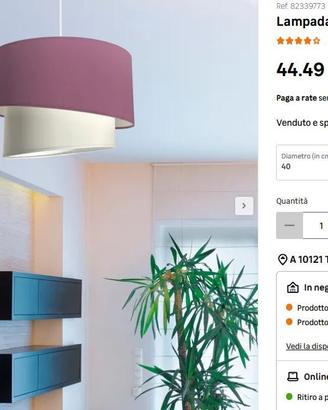 Lampadario Moderno Sbieco Rosa Leroy Merlin