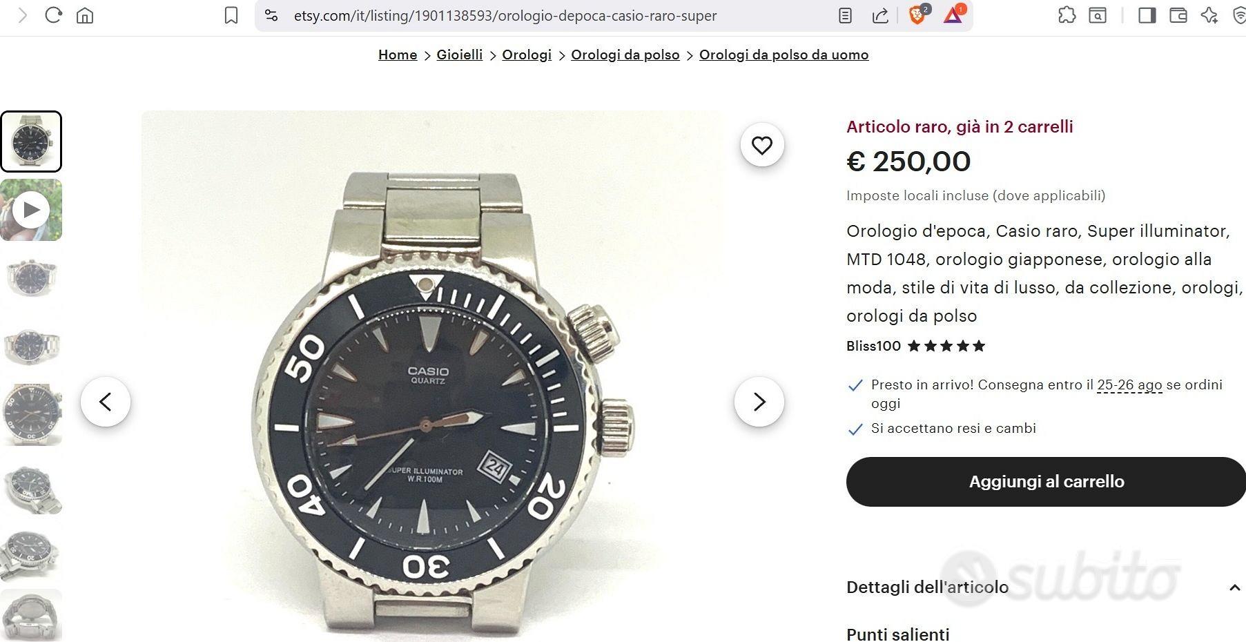 Orologio Casio MTD-1048 Super Illuminator - Abbigliamento e 