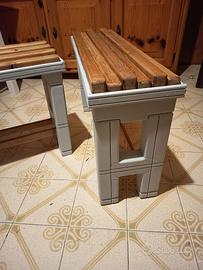 Coppia di panchine per cambio scarpe