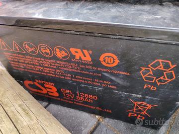 2 CSB Batterie AGM a scarica lenta 88AH