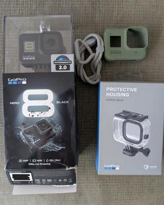 GoPro Hero 8 Black + Custodia Sub e Guaina
