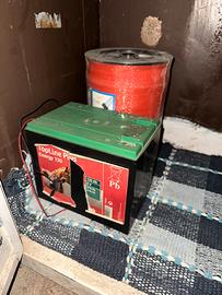 Batteria e bobbine per recinsione elettrica